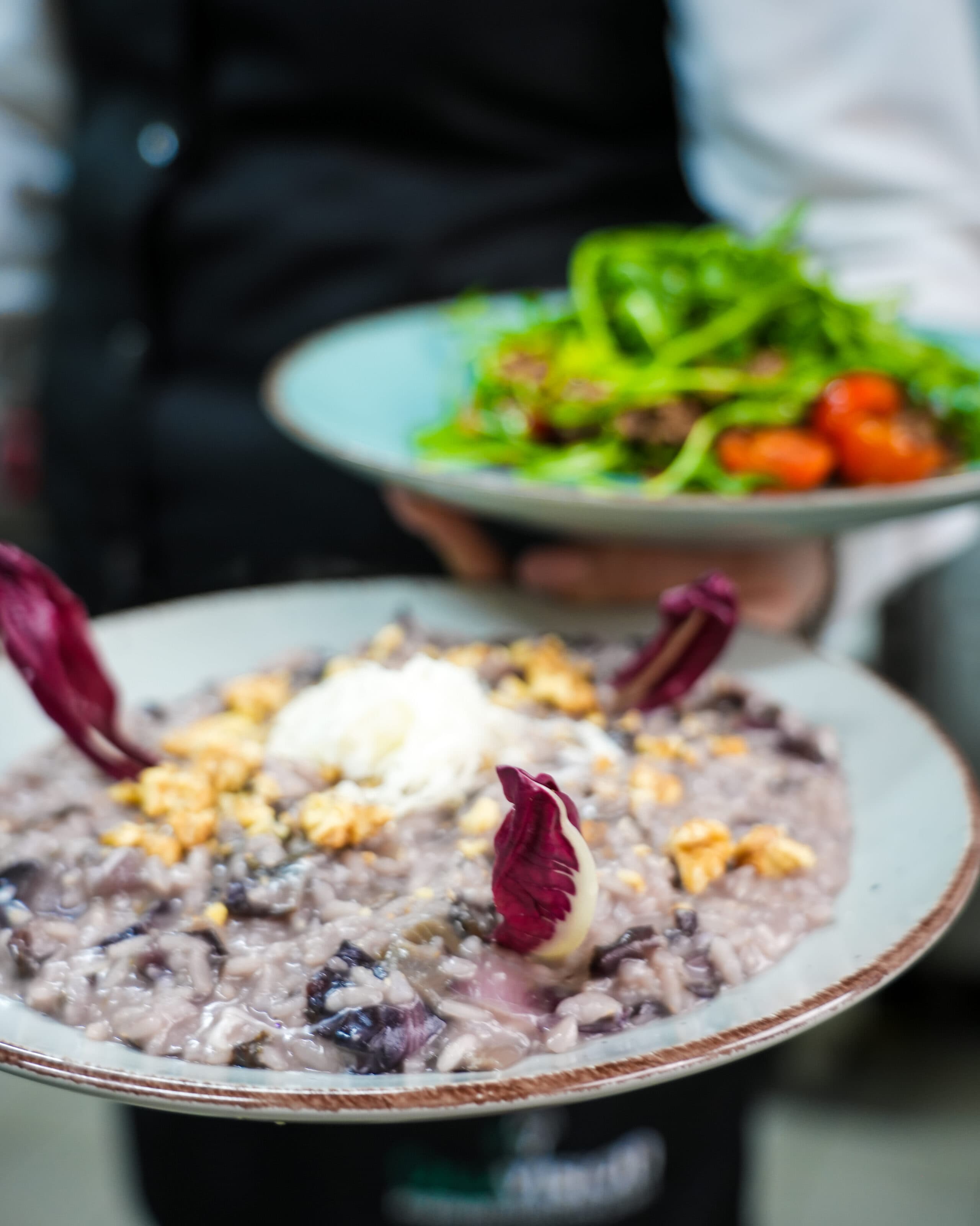 Risotto al radicchio con noci